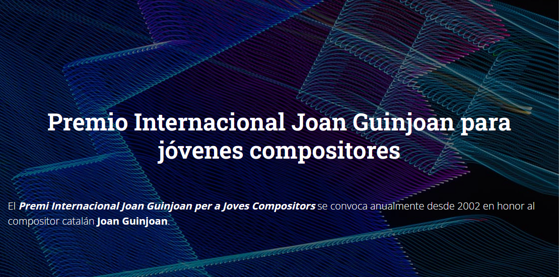 Imagen XXIII Premio Internacional Joan Guinjoan para Jóvenes Compositores