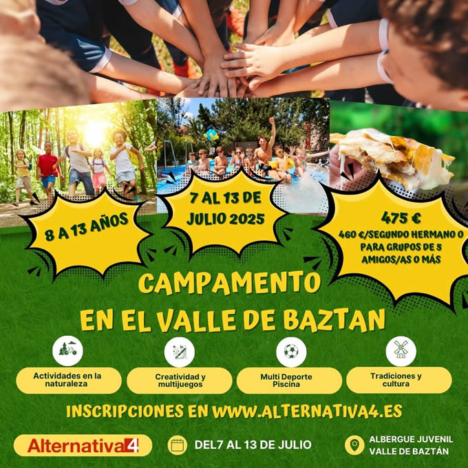 campamento en el valle de baztan