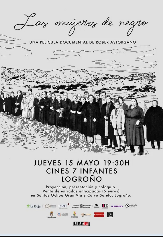 Proyección  “Mujeres de negro”.