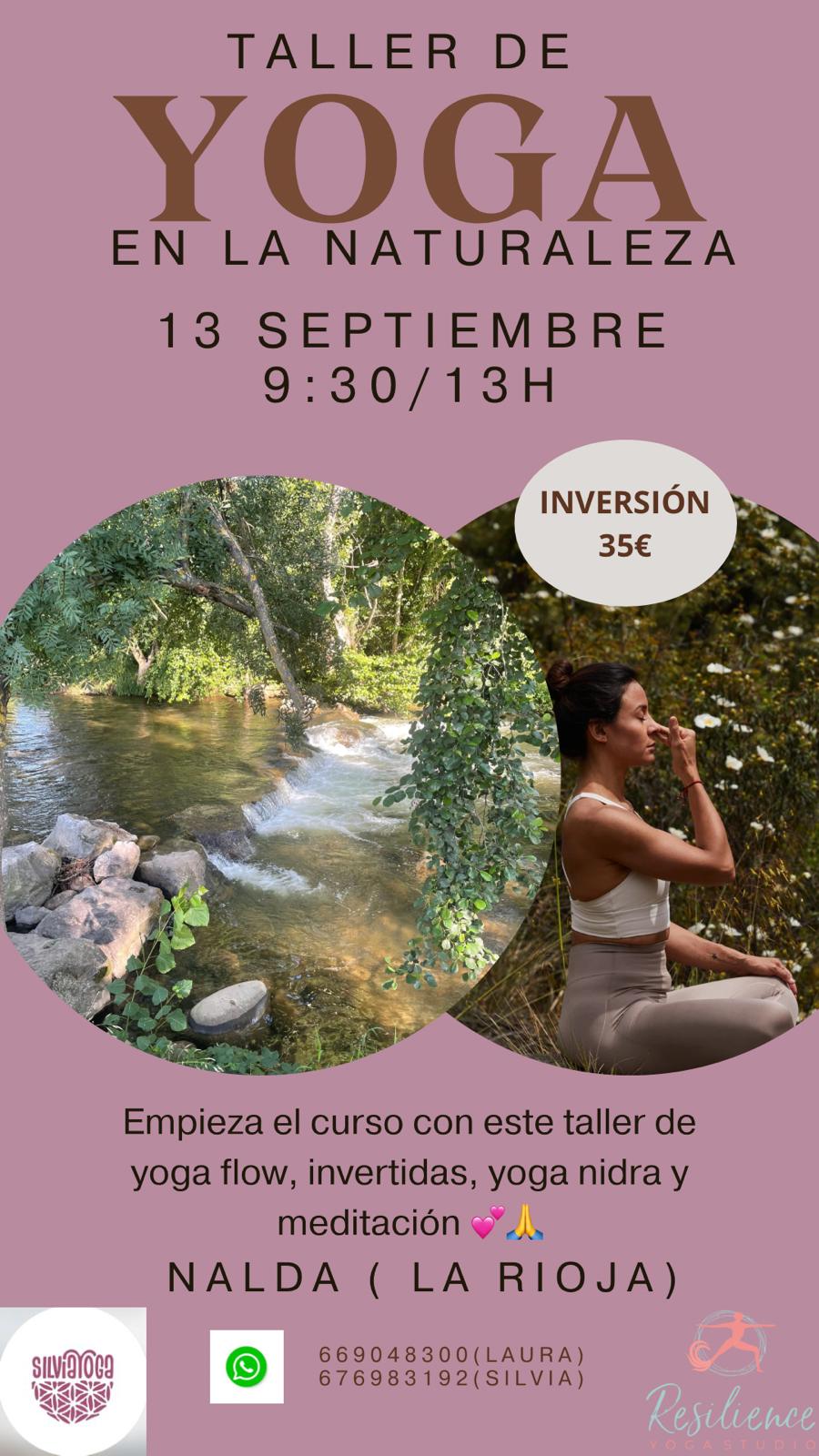 Taller de yoga en la naturaleza