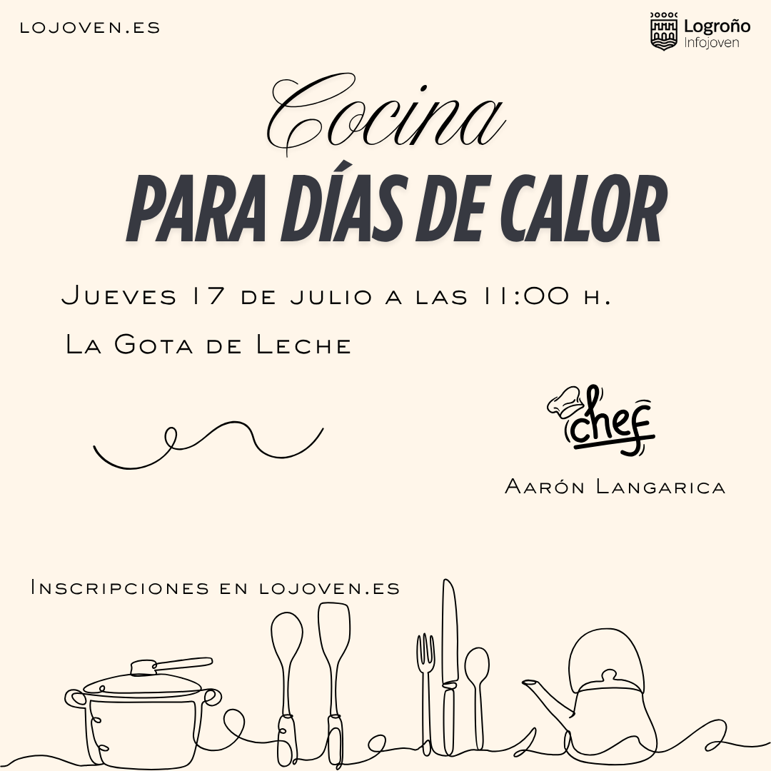 Taller de cocina. “Cocina para días de calor”