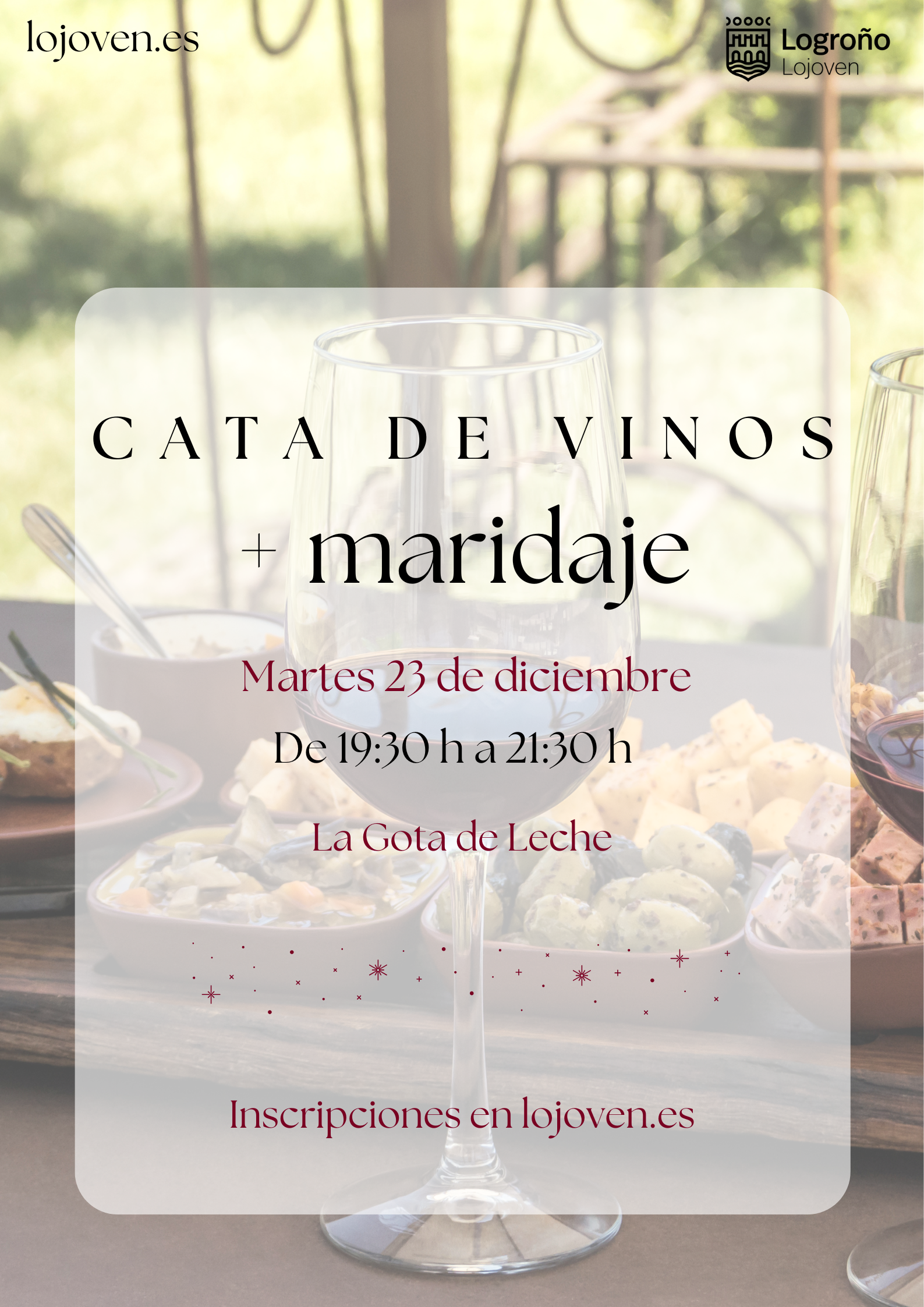 Cata de vinos + maridaje