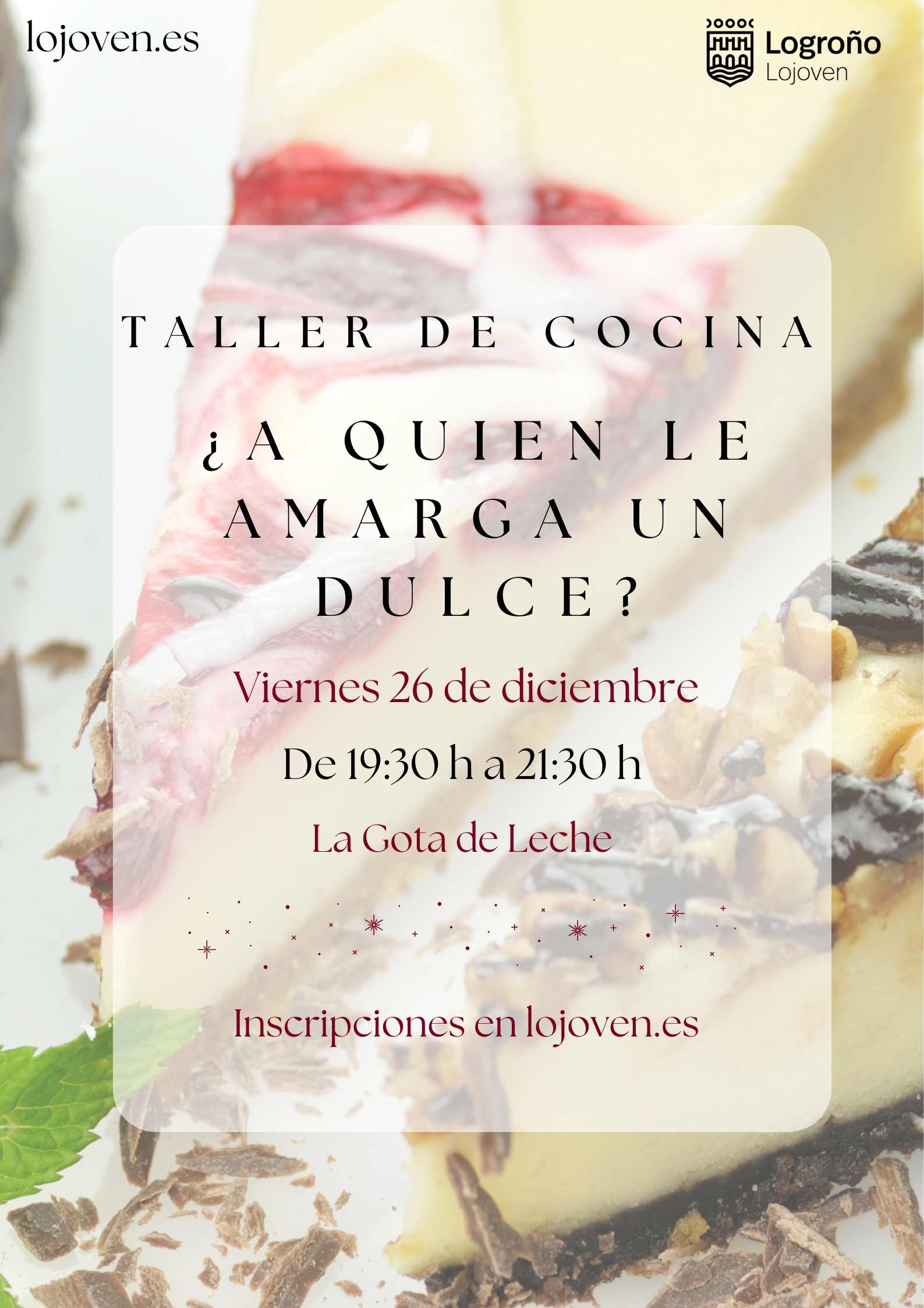 ¿A quién le amarga un dulce?