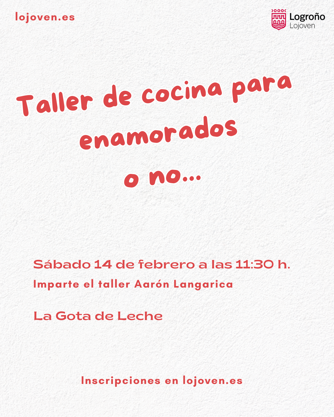 Taller de Cocina. “Cocina para enamorados o no….”