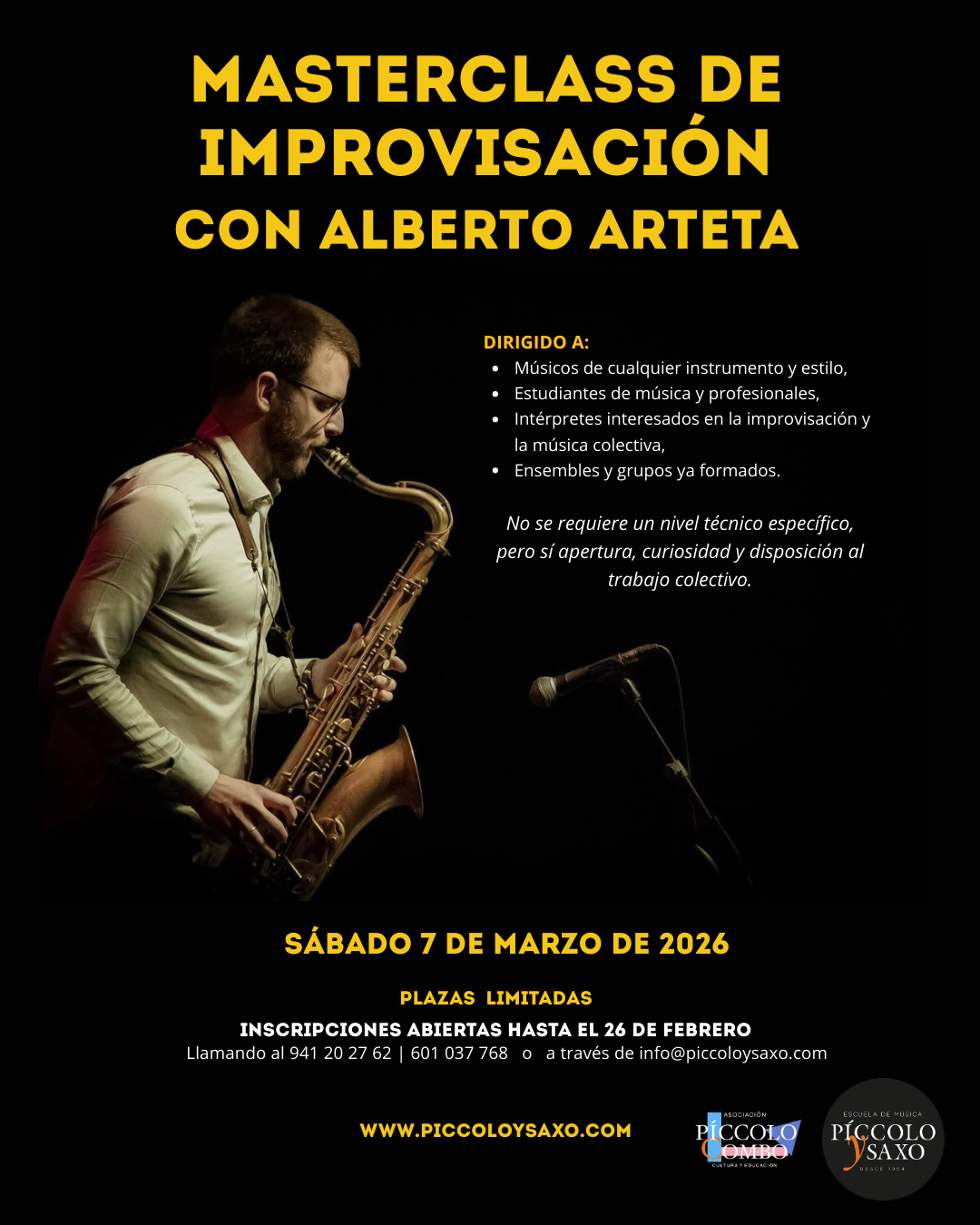 Masterclass de Improvisación impartida por Alberto Arteta