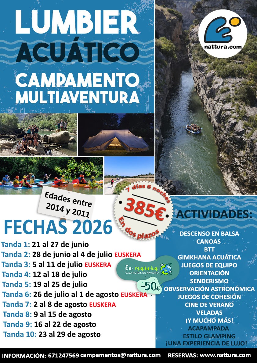 Imagen Campamentos Multiaventura Acuáticos 2026