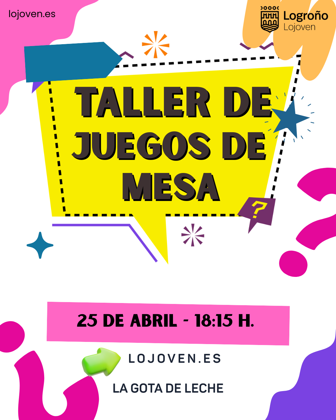 Taller juegos de mesa modernos Abril