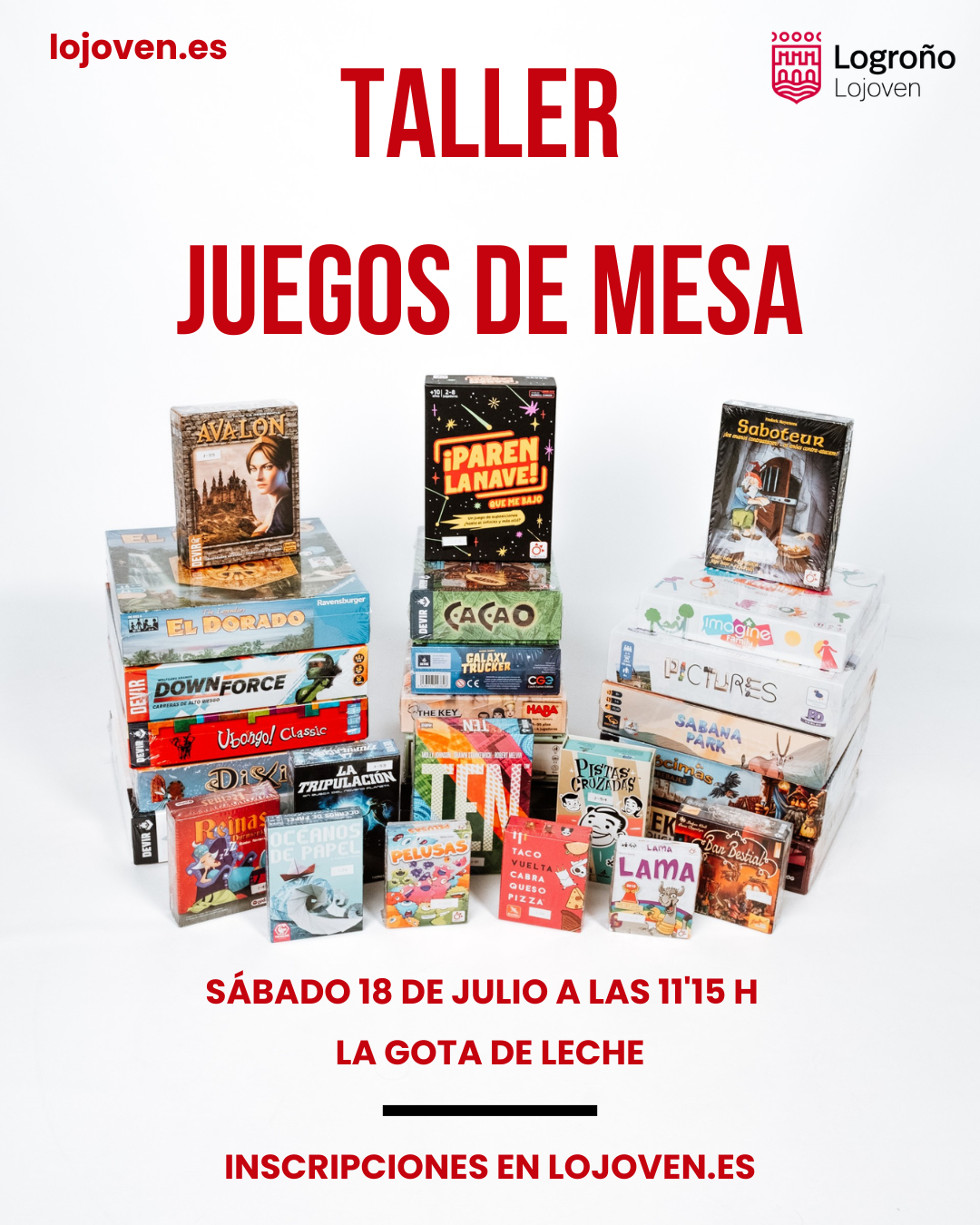 Taller juegos de mesa modernos Julio