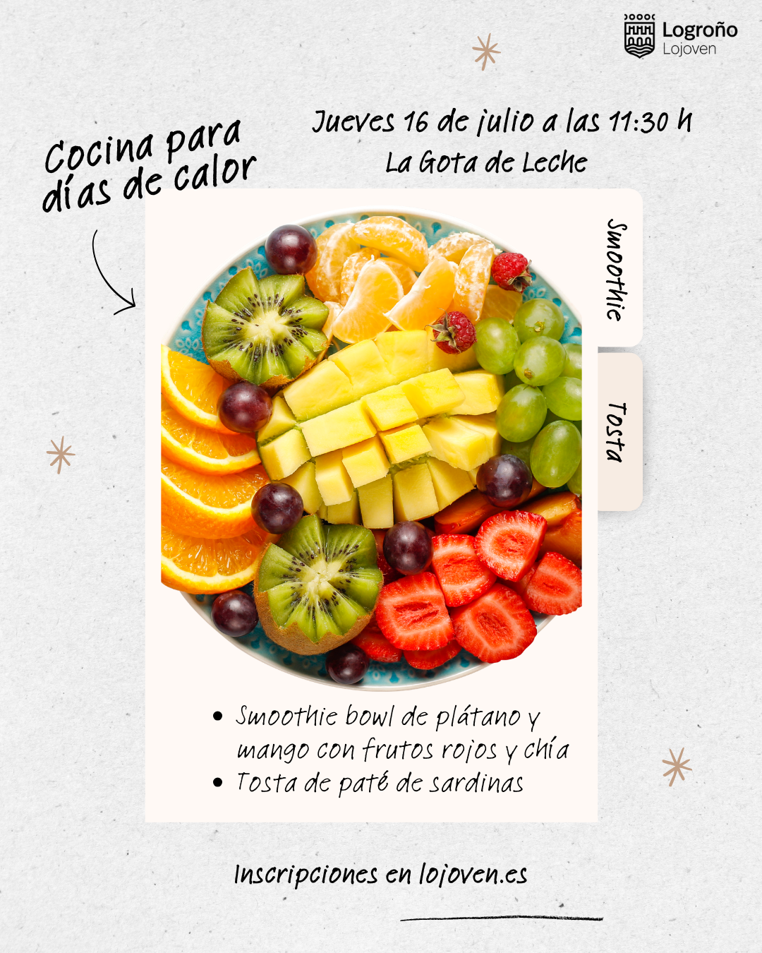 Taller de cocina. Cocina para días de calor.