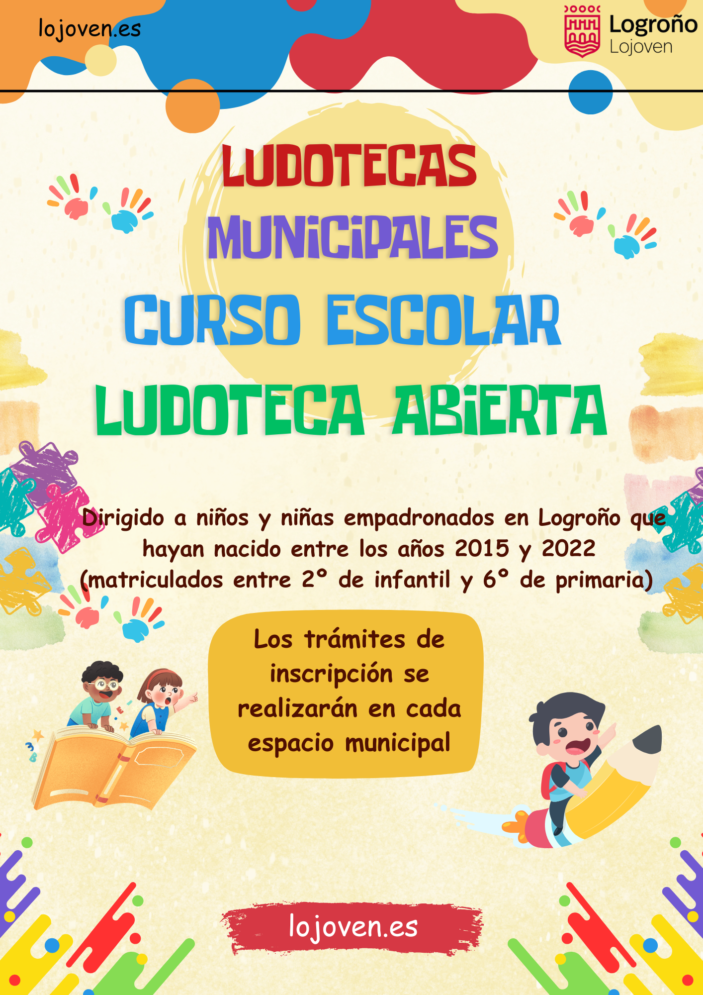 Ludoteca de curso escolar y ludoteca abierta