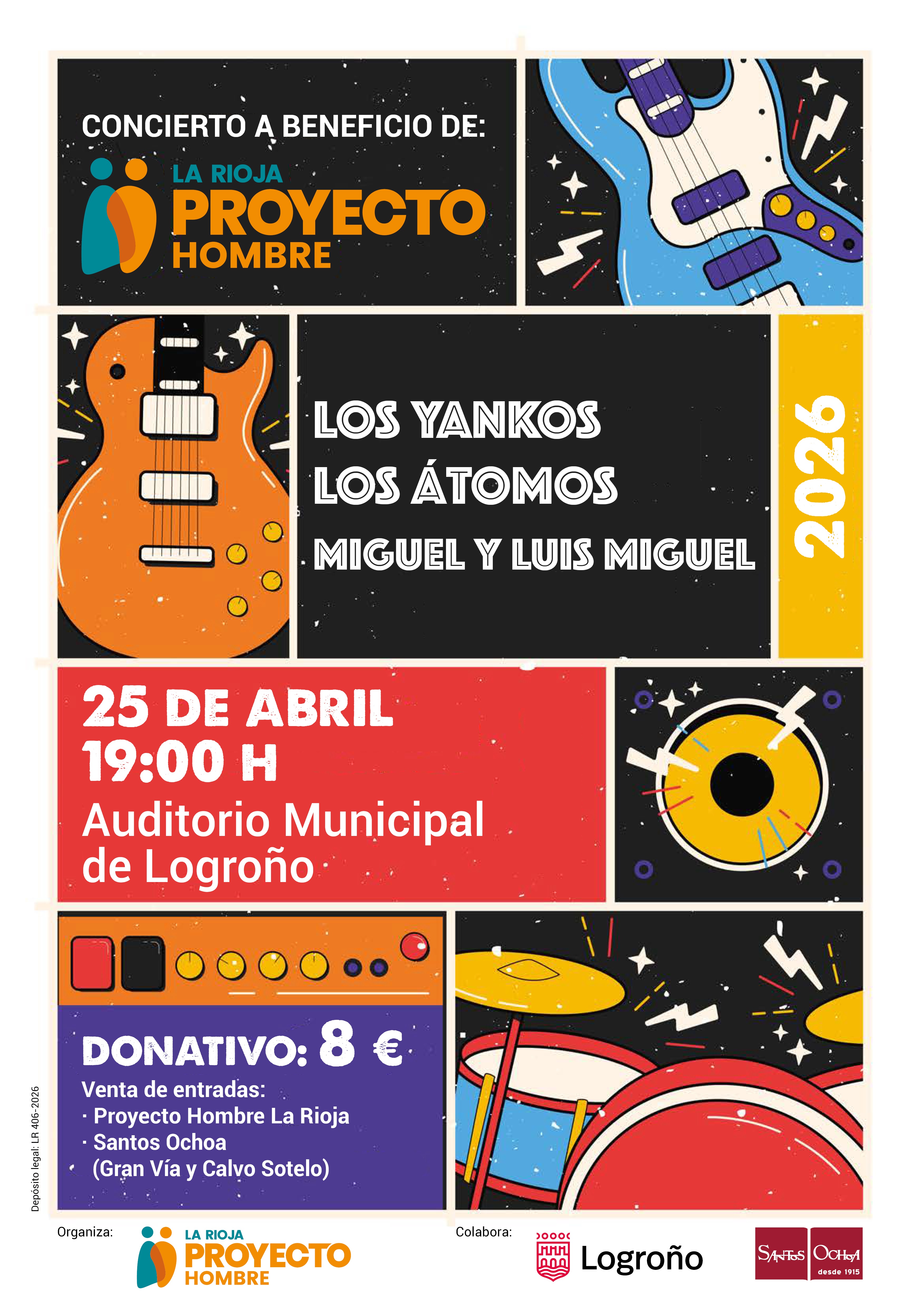 Cartel concierto Proyecto Hombre