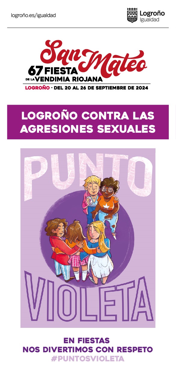 Cartel puntos violeta